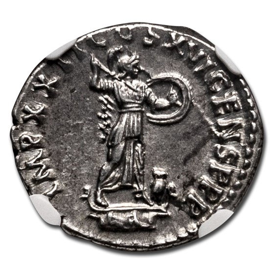 Roman Empire AR Denarius Domitian (81-96 AD) AU NGC (RIC II 446) Roman Empire AR Denarius Domitian (81-96 AD) AU NGC (RIC II 446)